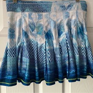 Lucky in Love Blue and White Skater Skirt